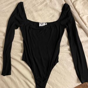 Princess Polly Black Long sleeve bodysuit